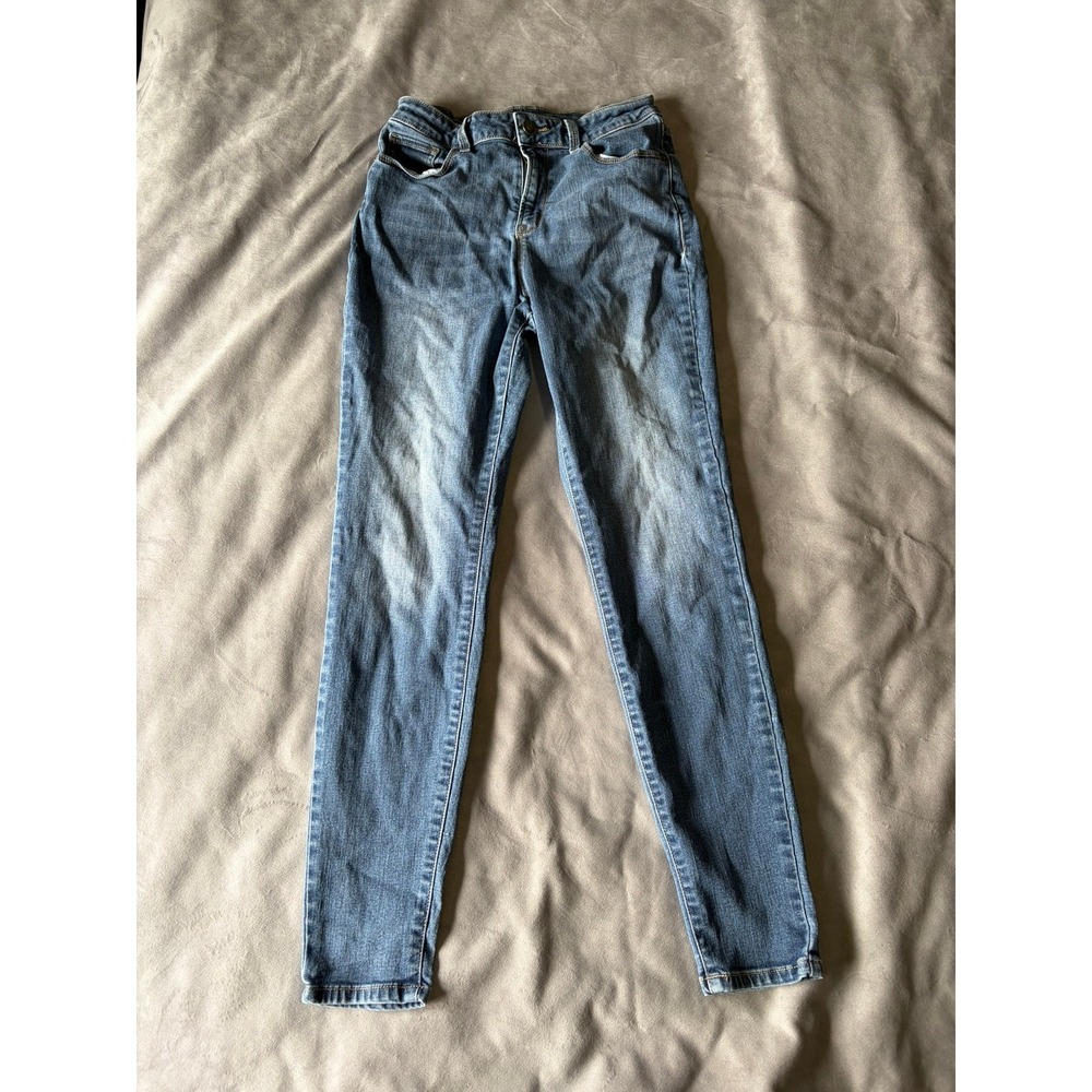 No Boundaries Womens High Rise Skinny Jeans Medium Wash Blue Size 9 Stretch